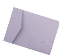 WEOKDFHA Cartes D'invitation De Mariage Kit de cartes d'invitation mariage à trois volets découpées au Laser, 50 roses, enveloppe poche Pour Mariage(Pearl violet,Cover and envelope)