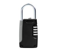 WEOKDFHA Coffre À Clés Coffre-Fort à clé cachée, Serrure Combinaison de Mot Passe 4 Chiffres avec Crochet, Mini boîte secrète en métal for Maison, Villa, Caravane(Black)