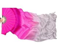 WEOKDFHA Fan De Danse Orientale 1 Paire (Gauche + Droite) Voile d'éventail de Danse du Ventre en Soie véritable 0,8 m for Femmes pour Spectacles(Color 1,150cmX90cm)
