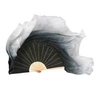 WEOKDFHA Fan De Danse Orientale Éventail en Soie Demi-Lune à Double Couche, Paire d'éventails Traditionnels for Les Spectacles de Danse pour Spectacles