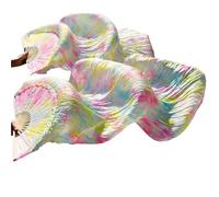 WEOKDFHA Fan De Danse Orientale Fans en Soie véritable, 1 Paire, Accessoires de Danse du Ventre, Taille Classique, côtes, Performance pour Spectacles(Color 12,XL 230x90cm)