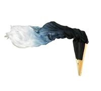 WEOKDFHA Fan De Danse Orientale Voile de Soie Danse du Ventre, véritable Long éventail, Accessoires Performance Danseuse, Banderole Drapeau louange d'église pour Spectacles(Color 7,120cm)