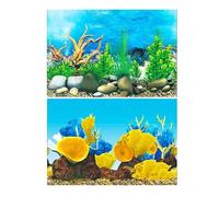 WEOKDFHA Fond D'aquarium Autocollant de décoration Fond d'aquarium, Autocollant Paysage, Affiche for Aquarium, Plante océanique, Peinture Aquatique pour La Décoration D'aquarium(Background C,50x80cm)