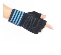 WEOKDFHA Gants Fitness Gants d'haltérophilie avec Support de Poignet, for Exercices Musculation, Gymnastique, Fitness, d'entraînement Manuel(Blue,L)