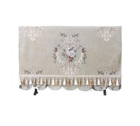 WEOKDFHA Housse De Télévision Anti-Poussière Housse anti-poussière en tissu for TV LCD, 55 pouces, 65, for bureau, meuble universel suspendu, nappe, serviette(Light Grey,46")