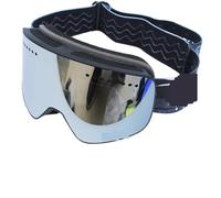 WEOKDFHA Lunettes d'hiver Lunettes de Ski avec lentille polarisée Double Couche magnétique, Anti-buée, for Snowboard, for Hommes et Femmes, étui à Lunettes pour Hommes Et Femmes(Black Silver)