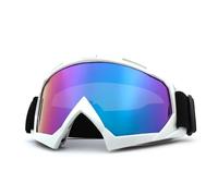 WEOKDFHA Lunettes d'hiver Lunettes de Ski Coupe-Vent, Cyclisme, Moto, Hiver, Anti-buée, Snowboard, Masque pour Hommes Et Femmes(White-Colorful)