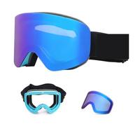 WEOKDFHA Lunettes d'hiver Lunettes de Ski magnétique Double Couche lentille Aimant Anti-buée Snowboard Hommes Lunettes Oculos pour Hommes Et Femmes(Frame and Lens 4)