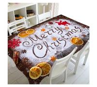 WEOKDFHA Nappe de Noël Nappe Anti-Taches de Joyeux noël, cheminée Salon, décoration du Nouvel an, Tapis Pique-Nique en Plein air, Cadeau Vacances(4,140x140cm55x55inch)