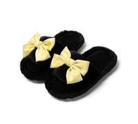 WEOKDFHA Pantoufles D'hiver À Bout Ouvert Hiver femmes pantoufle talon plate-forme fourrure douce chaud intérieur dame bout ouvert moelleux maison pantoufles(Black-7,38-39)