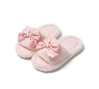 WEOKDFHA Pantoufles D'hiver À Bout Ouvert Hiver femmes pantoufle talon plate-forme fourrure douce chaud intérieur dame bout ouvert moelleux maison pantoufles(Pink-7,36-37)