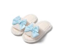 WEOKDFHA Pantoufles D'hiver À Bout Ouvert Hiver femmes pantoufle talon plate-forme fourrure douce chaud intérieur dame bout ouvert moelleux maison pantoufles(White,40-41)