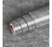 WEOKDFHA Papier Peint Pour Salon Marble Vinyl Film Self Adhesive Wallpaper for Bathroom Kitchen Cupboard Countertops Contact Paper PVC Waterproof Wall Stickers(Marble Rock Grey,300x80CM)