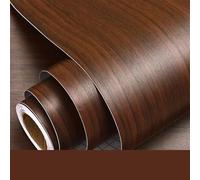 WEOKDFHA Papier Peint Pour Salon Papier peint autocollant en grain de bois, papier contact imperméable for salon, cuisine, rénovation meubles, PVC à décoller et coller(Black walnut,40cm x 5m)