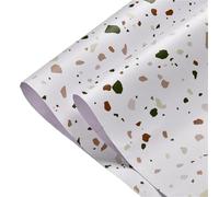 WEOKDFHA Papier Peint Pour Salon Terrazzo PVC étanche auto-adhésif papier peint for chambre mur salon décor vinyle meubles rénovation de Contact(Terrazzo green,60 x 100 cm)