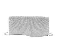 WEOKDFHA Pochette De Soirée Pochette de jour à paillettes for femme, sac main argenté brillant, petit portefeuille long avec chaîne pour Les Mariages(COLOR 5)