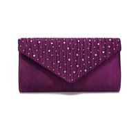 WEOKDFHA Pochette De Soirée Pochette de soirée sertie diamants étincelants, pochette portefeuille en satin plissé, sac for robe banquet pour Les Mariages(Color 2)