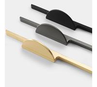 WEOKDFHA Poignée De Tiroir Invisibles Poignée de meuble demi-ronde en alliage, 190/319mm, bouton massif, minimaliste et moderne, 1 pièce Pour Tiroir Et Placard(319mm black)