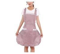 WEOKDFHA Tablier Femme 1 tablier avec poches - Peut être essuyé manuellement for maintenir la propreté et protection pendant cuisson(Color 4)
