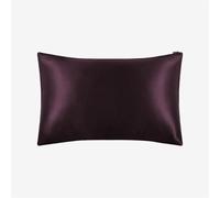 WEOKDFHA Taie d'oreiller en Soie Taie d'oreiller en Soie Beauty Luxury Blanc 50x70cm King Queen Long 1 pièce(Deep Purple,43x63cm)