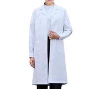 WEOPLKIN Blouse Blanche Femme Blouse Blanche Coton Chasuble Adulte Blouse Infirmière Blouse De Chimie Lycée Blouse Blanche Chimie Lycee Coton Blouse Infirmière Blouse Medicale Femme Blanc 3Xl