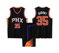 WEOPLKIN Ensemble Basket Enfant/Homme, Tenue Basket Enfant Garcon, Maillot de Basket, Idéale pour Matches & Loisirs noir XS