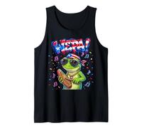 Wepa Coqui Frog Puerto Rico Flag Güiro Music Débardeur