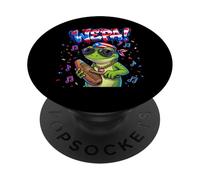 Wepa Coqui Frog Puerto Rico Flag Güiro Music PopSockets PopGrip Adhésif