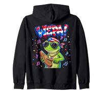 Wepa Coqui Frog Puerto Rico Flag Güiro Music Sweat à Capuche