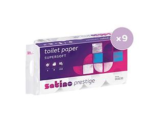 Wepa Lot de 72 rouleaux de papier toilette pressé 4 couches Blanc 150 feuilles