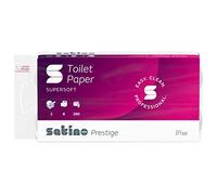 Satino - Rouleaux de papier toilette 250F - Blanc - 3 colis de 72 rouleaux