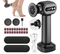 Wepai Râpe électrique 2 en 1 pour callosités - Rechargeable - 6 vitesses - Pour enlever les callosités des pieds - Avec limes interchangeables - Pédicure pour peaux mortes et dures - Talons fissurés