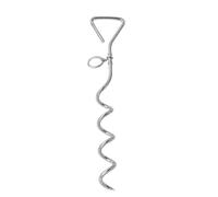WePet Piquet d'attache pour Chien en Argent Durable, Attache extérieure sécurisée pour Toutes Les chaînes de câble, Laisse de Camping, Cour de Camping, résistant à la Rouille, Taille L, 46 cm