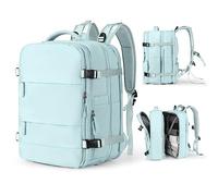 WEPLAN Sac à Dos de Voyage Cabine Avion Sac a Dos Cabine 45x36x20 Easyjet Bagage à Main Homme Femme avec Espace D'extension Sacs Ordinateur Portable 15.6 Pouces Imperméable,Bleu Clair (étendue)