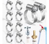 Weploda 10 Pièces Collier De Serrage Tuyau Set, Collier De Serrage Tuyau Réglable25-40 Mm, Collier De Serrage Inox 304, Tuyau Clips a Vis 304 Acier Inoxydable Métallique, Pour La Plomberie, Piscine