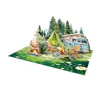 Weploda Cartes Pop Up 3D, Carte d'anniversaire 3D, Ours d'Anniversaire 3D Avec Ours Pop-Up, bonnes bénédictions pour les bons amis famille, cartes d'anniversaire, carte de fête, Halloween -Christmas