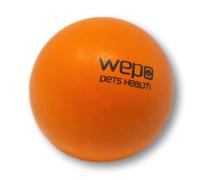 WEPO Balle pour chien - Diamètre : 6 cm - Jouet interactif pour chien - En caoutchouc plein - Saute et vole bien - Orange