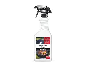 Wepos nettoyant BBQ & grill 750 ml | gel adhérent, aussi pour surfaces verticales | élimine facilement résidus brûlés et saletés | convient aussi aux grilles en fonte