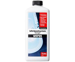 Wepos Nettoyant de Système Whirpool - Concentré 1L I Nettoie la Tuyauterie Élimine Résidus de Savon, Graisse et Calcaire des Whirlpools Spas Jacuzzis
