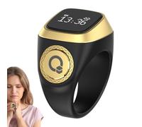 Weppduk Bagues intelligentes pour femme | Compteurs électroniques numériques - Prend en charge plusieurs langues Tally Clicker, 5 rappels de temps de prière intelligents, prière pour femmes