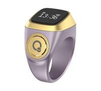 Weppduk Bagues tendance | Compteurs électroniques numériques, bague intelligente pour homme, bagues intelligentes prenant en charge plusieurs langues, affichage clair, 5 rappels de temps de prière