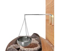 Weppduk Bol à huile pour sauna - Tasse à huile en acier inoxydable avec chaîne - Diffuseur d'huile de parfum en acier inoxydable - Support d'aromathérapie pour sauna et spa
