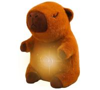Weppduk Capybara en Peluche, Capybara, rembourrée, apaisante, avec Musique et lumière, Partenaire de Sommeil Respirant avec Respiration Rythmique réglable, apaisant Le Sommeil, Doudou
