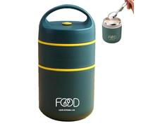 Weppduk Conteneurs thermiques empilables, Pots thermiques alimentaires,Pot de nourriture pour bébé à double paroi en acier inoxydable avec isolation sous vide à 2 niveaux | Les conteneurs, Double