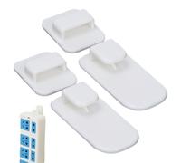 Weppduk Crochet adhésif pour télécommande - 1 paire de crochets sans perforation pour télécommande de télévision - Support d'organisation pour clés de ménage pour petit espace pour salle de conférence