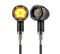 Weppduk Feu de frein pour moto - Feu de freinage rétro à LED | Clignotants de circulation diurne | LED rétro Switchback Running Turn Brake Light Clignotants pour moto