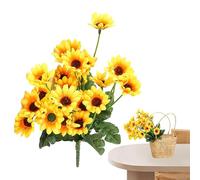 Weppduk Fleurs artificielles de tournesols, Faux tournesols - Ensemble de Fausses Fleurs de Tournesol de 24 pièces | Arrangements de Fleurs en Soie, Fleurs Jaunes pour centres de Table, décoration de