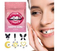 Weppduk Gems de dents | Bijoux de dents, kit de pierres dentaires pour la maison, professionnel et durable, pour un sourire brillant des femmes