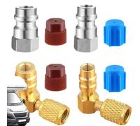 Weppduk Kit de coupleur d'air et de prise - Conversion de raccord AC R134A - Kit adaptateur haute et basse pression R12 R134a pour système de climatisation de voiture