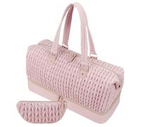 Weppduk Sac fourre-tout à langer | Sac organisateur de table à langer, sac de rangement étanche pour articles de chambre d'enfant, panier de rangement avec poche isotherme pour table à langer, rose